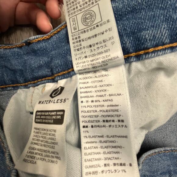 Levis 511 Dark Wash Blue Mens 36x33 Modern Slim Fit Faded Denim Jeans Red Tab - Picture 5 of 12